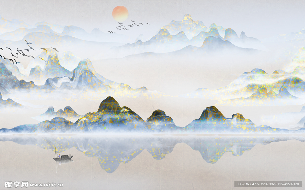 中国风水墨山水画