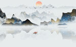中国风水墨山水画 