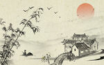 中国风水墨山水画 
