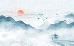 中国风水墨山水画 