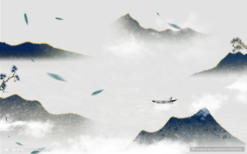 中国风水墨山水画  