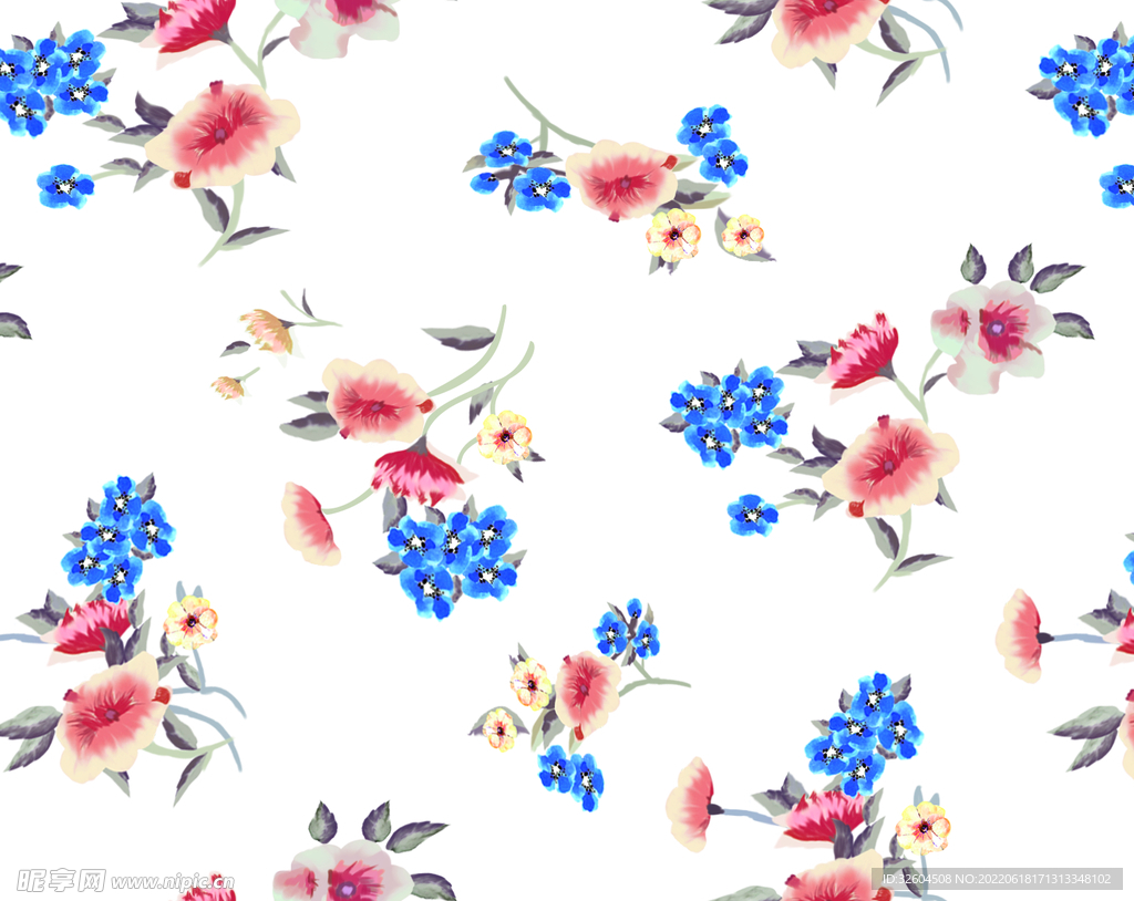 白底花