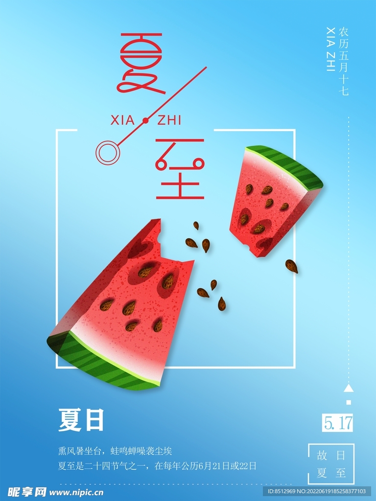 夏至海报 夏季 夏天
