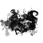 武侠水墨人物画
