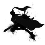 武侠水墨人物画