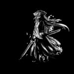 武侠水墨人物画   