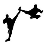 武侠水墨人物画 