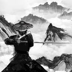 武侠水墨人物画