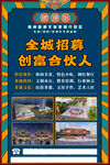 商业复古港式招商海报