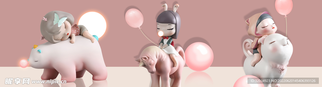 卡通少女儿童装饰画