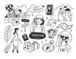 卡通线稿图案