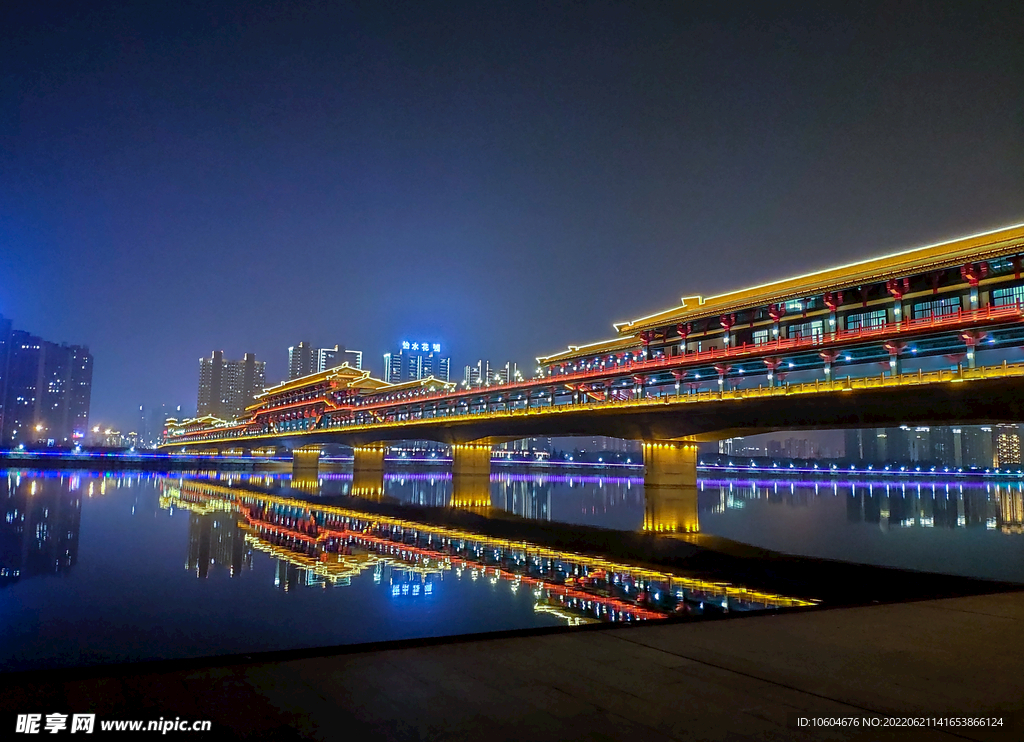 古渡廊桥夜景