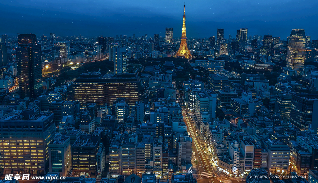 城市夜景图 