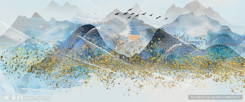 水墨山水画          