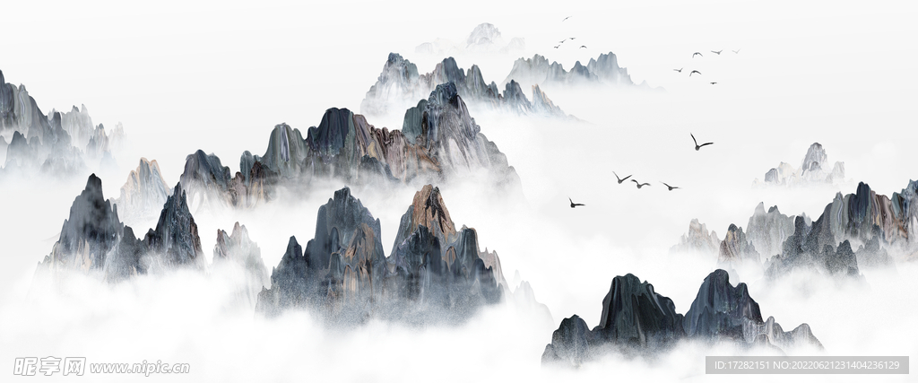 水墨山水画          
