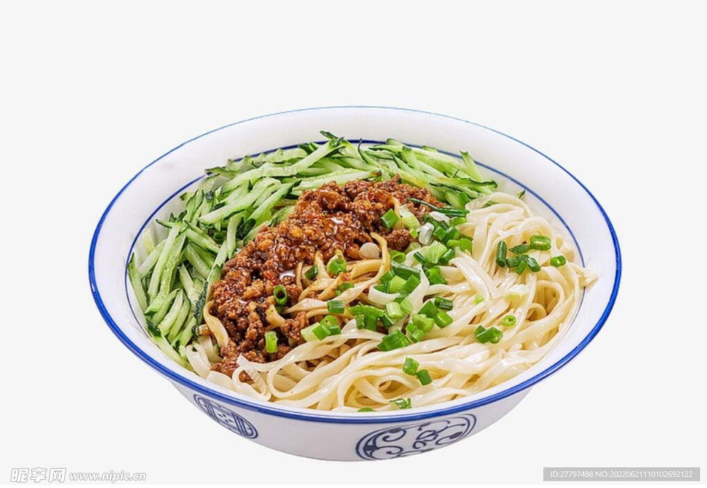 一碗黄瓜肉酱凉面 