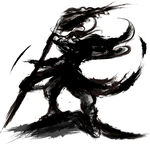 武侠水墨人物画