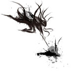 武侠水墨人物画
