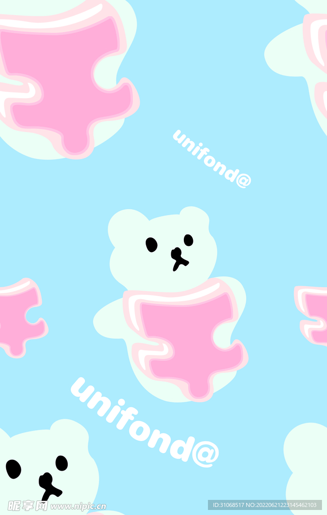 熊  蓝色