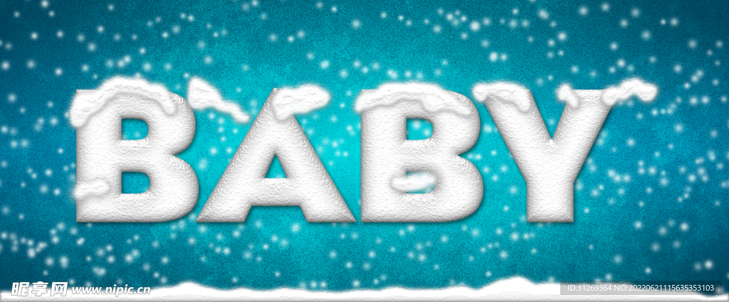 冬天雪字体