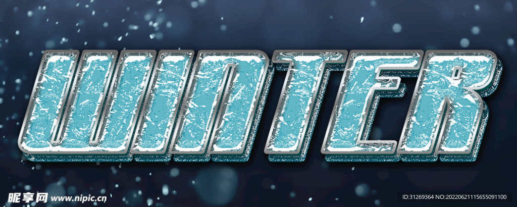 冬天雪字体