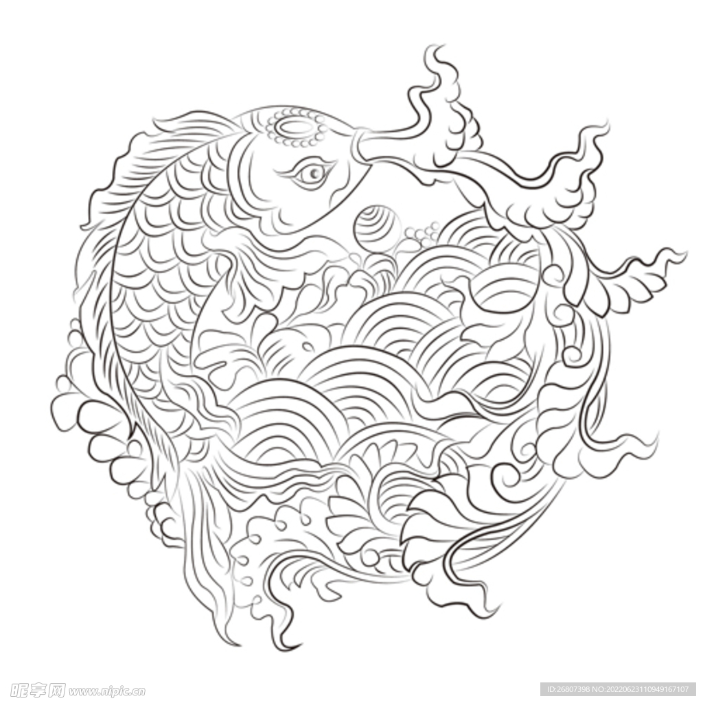 鱼手绘稿
