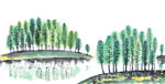 风景插画 