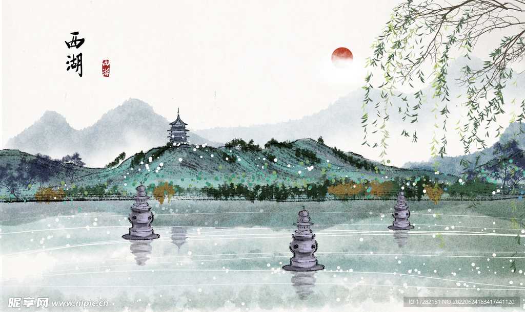 水墨山水画 中国风 意境 古风