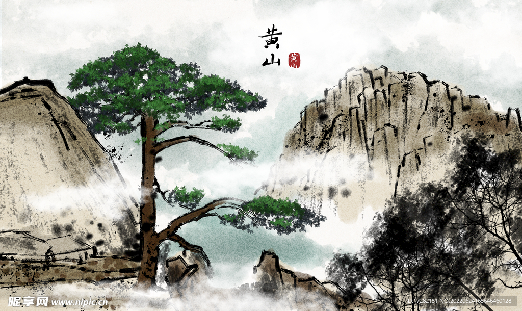 水墨山水画 中国风 意境 古风