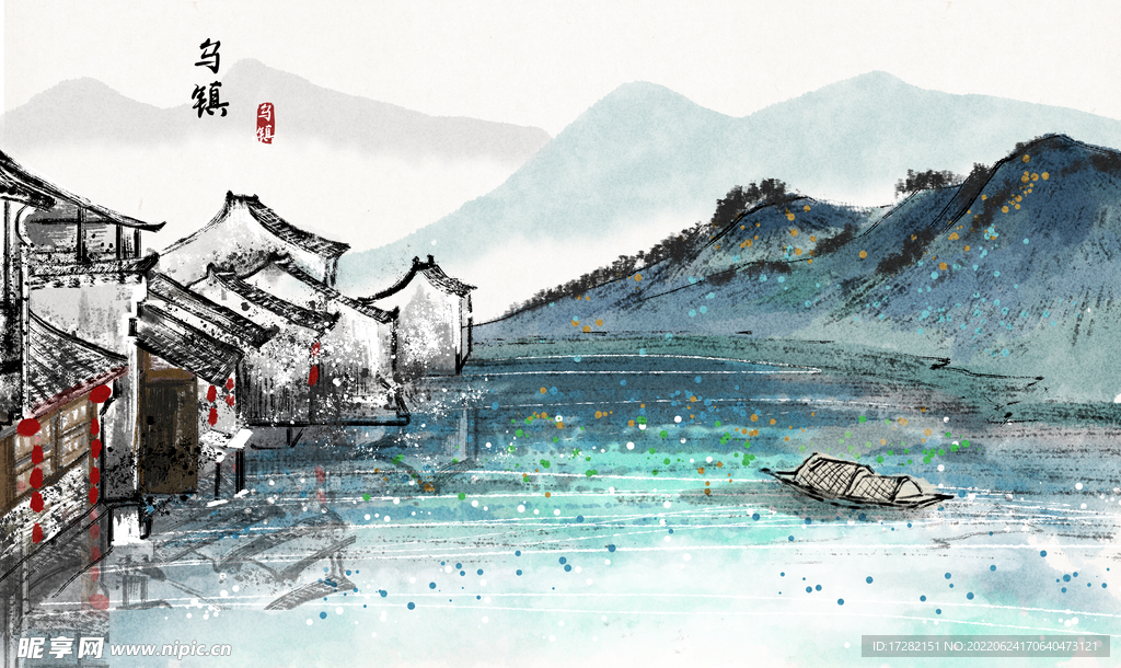 水墨山水画 中国风 意境 古风