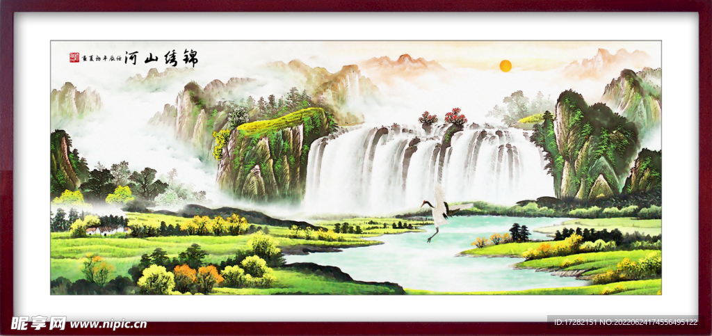 中国风山水画         
