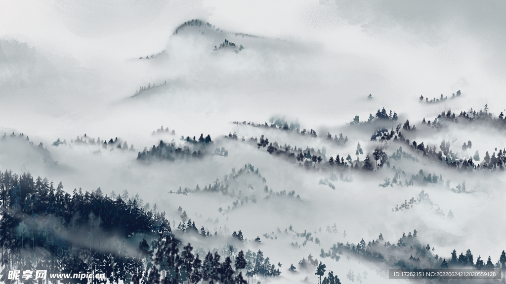 水墨山水画 中国风 意境 古风