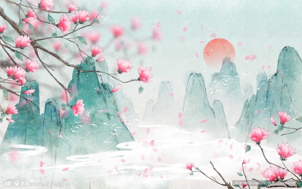 立春山水画