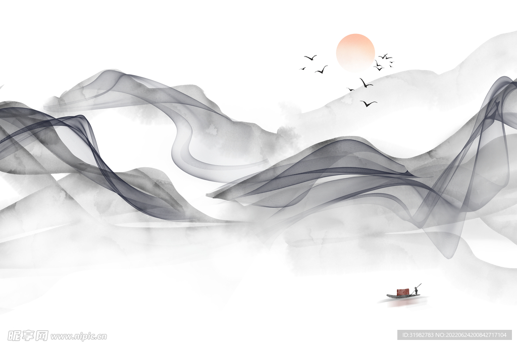 水墨山水画