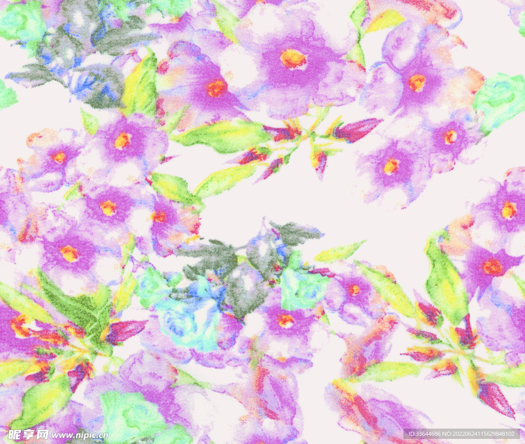 水彩花