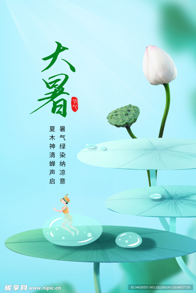 大暑海报