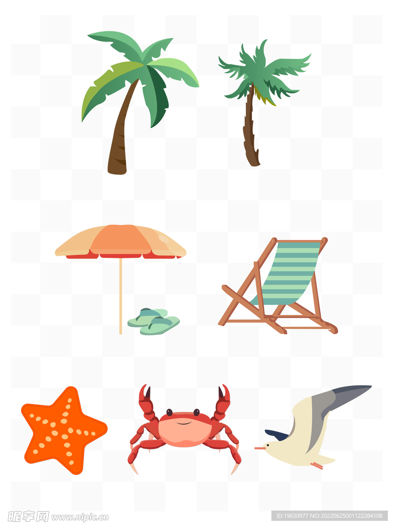 夏日海滩元素