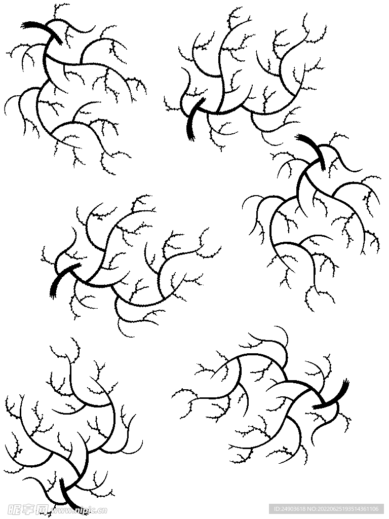 黑白树桠