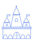 城堡简笔画卡通图案元素