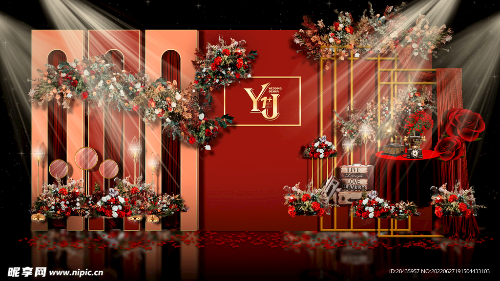 婚礼迎宾区效果图