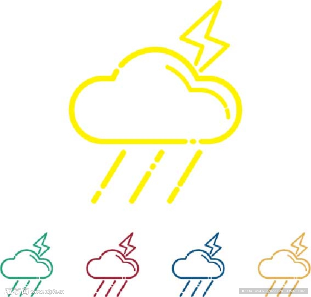 雷雨天气图标