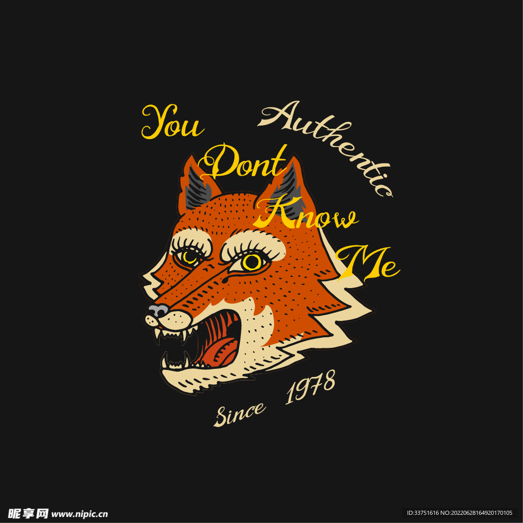字母狐狸插画