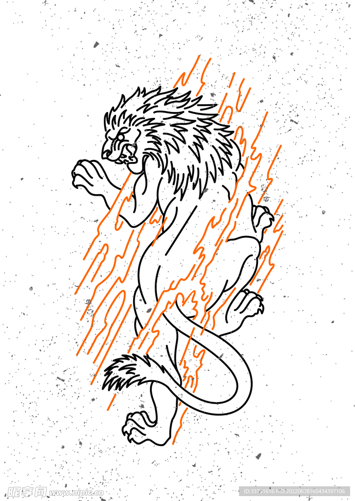 插画狮子