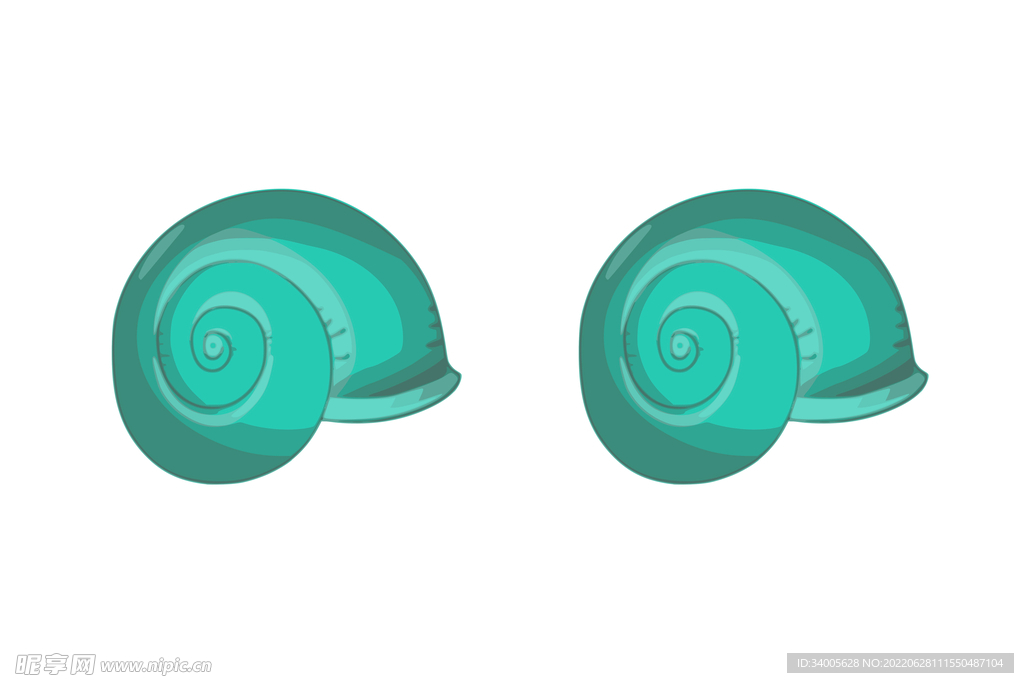 深绿色蜗牛
