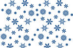 深蓝色雪花图案