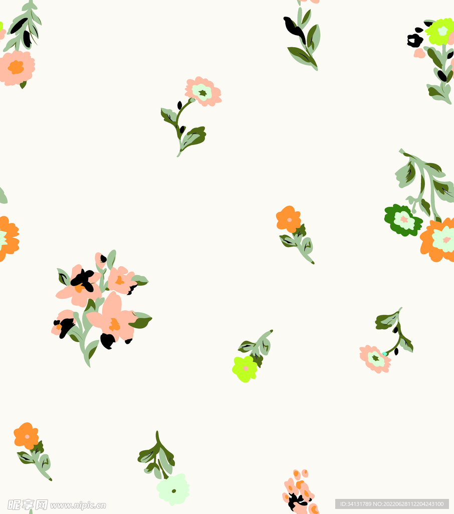 小花 小碎花 乱花 数码印花 