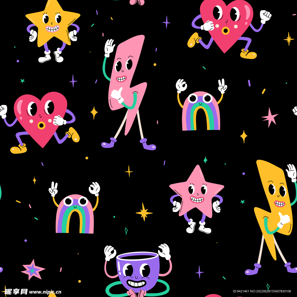 爱心星星卡通