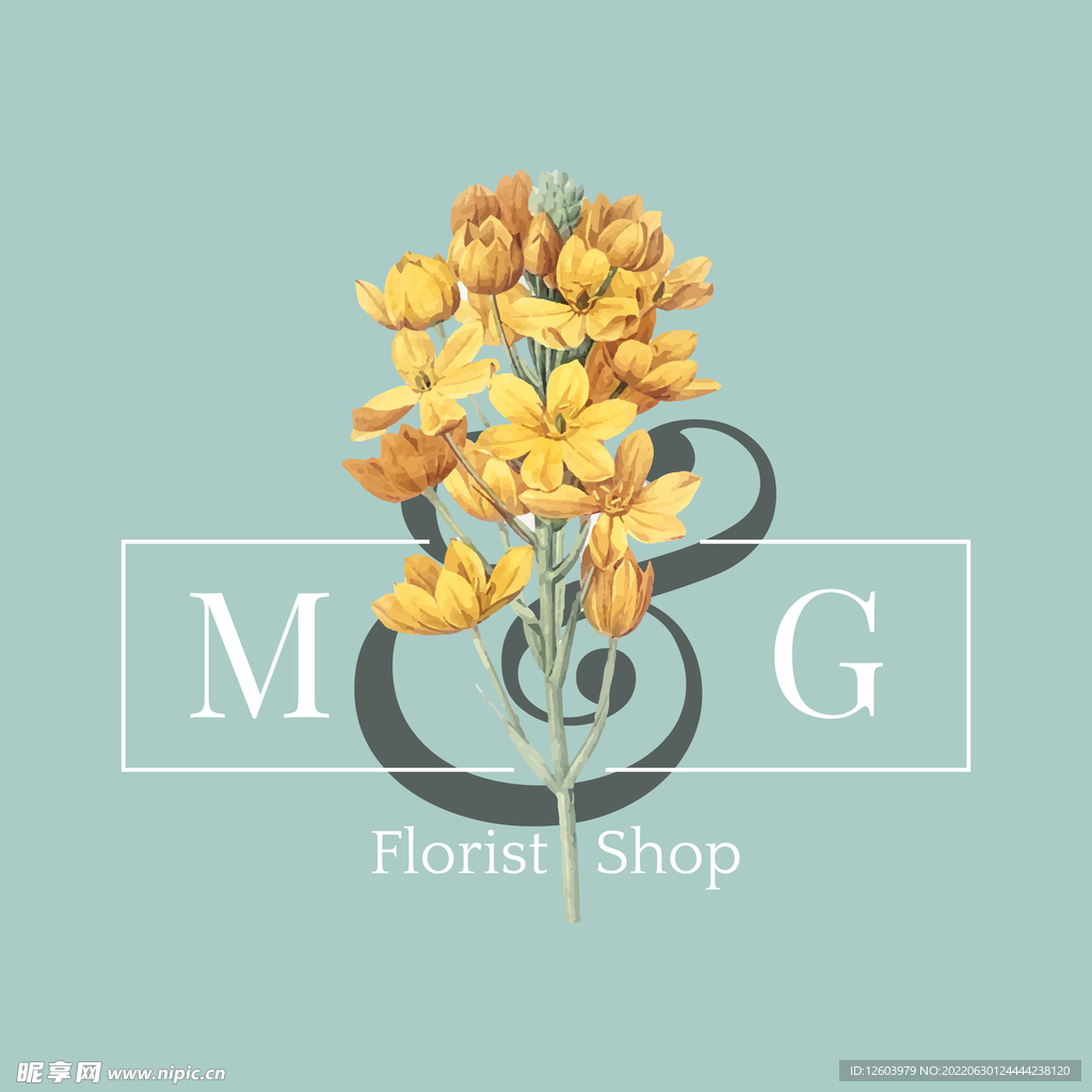 花朵字母组合图标