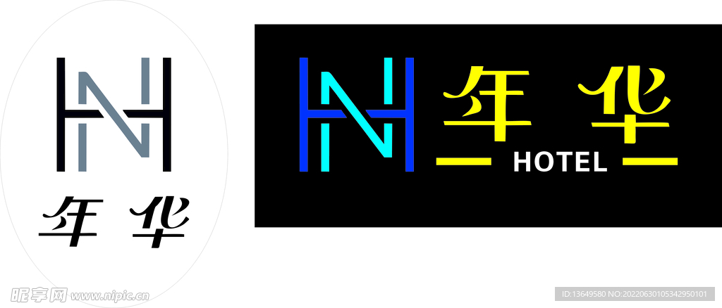 NH年华 LOGO 酒店标志 