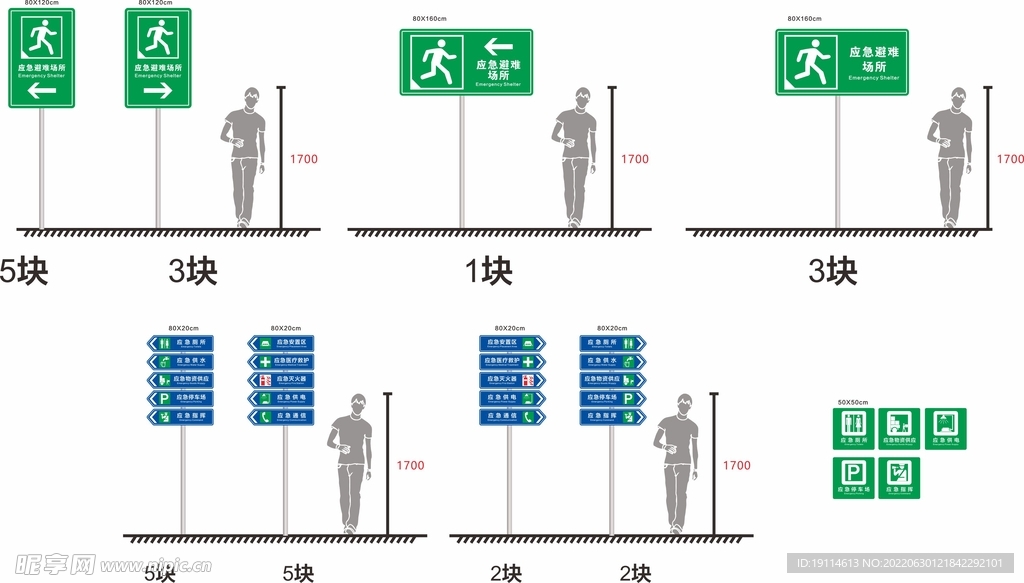 应急避难标识牌